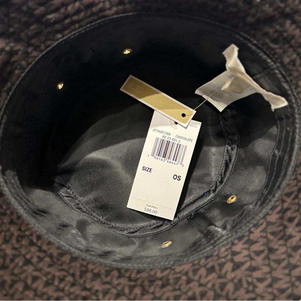 Michael Kors Logo Print Organic Cotton Blend Bucket Hat.